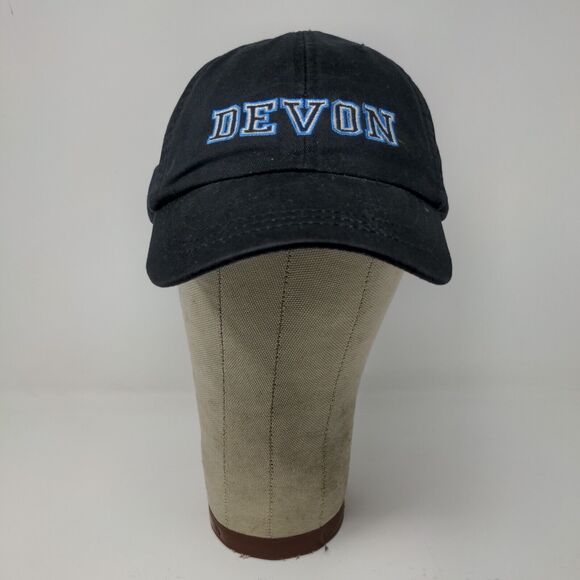 ADAMS Upscale Fashion Headwear Devon Black Strapback Hat Cap Embroidered - Picture 2 of 11